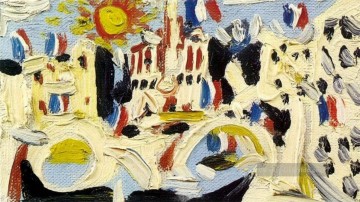  notre - Vue de Notre Dame de Paris 2 1945 kubistisch